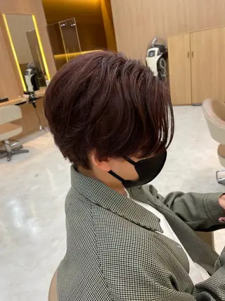 ショート カラー メンズ Ai   縮毛矯正/ ショートボブ/パーマのヘアスタイル