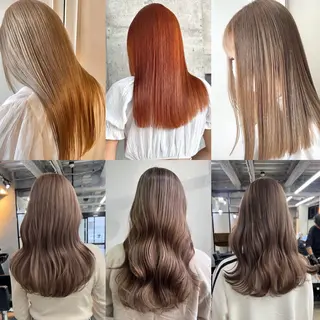 セミロング 美髪矯正 透明感 カラー⭐️ユウキのヘアスタイル