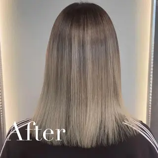 セミロング カラー 髪質改善🌈縮毛矯正 荻原　達矢のヘアスタイル