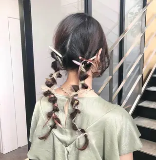 セミロング カラー パーマ ヘアアレンジ メンズ キッズ stylist 🌸 kana.のヘアスタイル