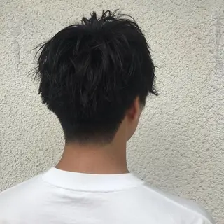 ショート カラー パーマ メンズ ニュアンスパーマ/ レイヤー/茶屋町のヘアスタイル