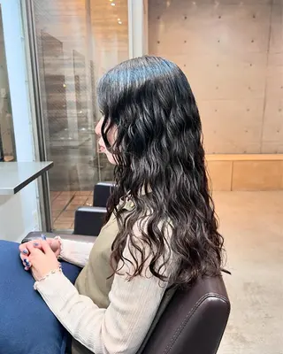 ロング 🌿朝5分でお洒落 パーマスタイル🌿のヘアスタイル