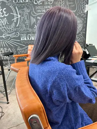 ミディアム カラー ウルフカット レイヤーカット上柿のヘアスタイル