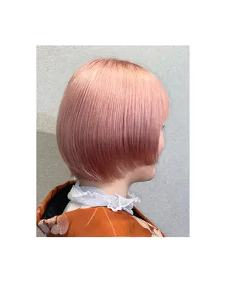 ショート カラー ヘアアレンジ 🎀レイヤーカット/ 艶カラー/ﾕｶ🎀のヘアスタイル