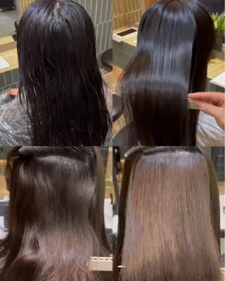 ロング 縮毛矯正・似合わせ タナカ レイヤのヘアスタイル