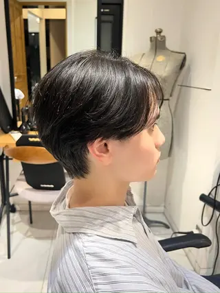 メンズ 艶くすみカラー /縮毛/川添桃花のヘアスタイル