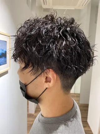 メンズ ハイライト⭐️上野 高広のヘアスタイル