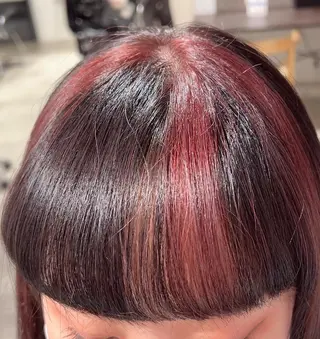 ロング カラー スキバサミを使わない カット🌼唯🌼のヘアスタイル