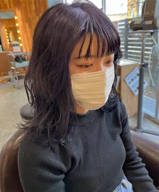 セミロング カラー TAKAHASHI REIKAのヘアスタイル