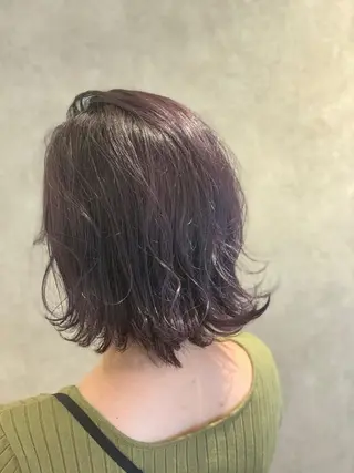 ミディアム ショート／透明感 カラー加治竜汰💡のヘアスタイル
