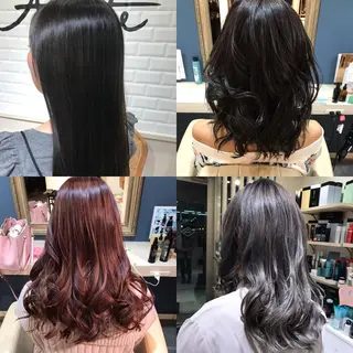 セミロング カラー 松井 博徳のヘアスタイル