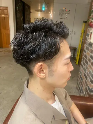 ショート カラー パーマ ヘアアレンジ メンズ キッズ Forest. -髪質改善-のヘアスタイル