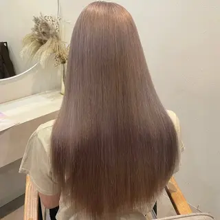 ロング カラー 🦋Yui🦋透明感 /ベージュ/Wカラーのヘアスタイル