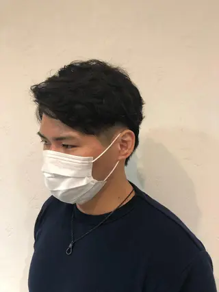 ショート パーマ メンズ 中村 玲美のヘアスタイル