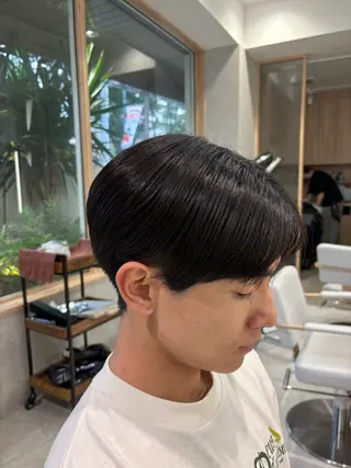 パーマ メンズ 縮毛矯正& 透明感カラー✨レオのヘアスタイル