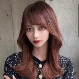 ロング 縮毛矯正・似合わせ タナカ レイヤのヘアスタイル
