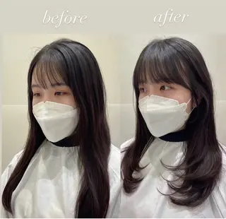 セミロング ❤︎︎韓国ヘア❤︎︎ 𝑺𝒉𝒊𝒉𝒐のヘアスタイル