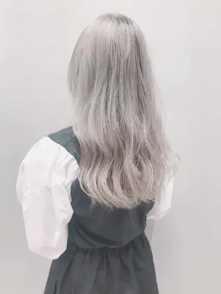 ロング カラー パーマ ヘアアレンジ EIGHTSOL博多 筑紫口店 溝口里穂のヘアスタイル