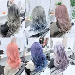 ロング 🌈派手髪ハイトーン 🌈鈴木亮太🌈のヘアスタイル