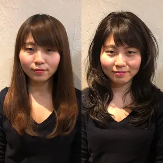 ロング 髪質改善縮毛矯正 専門店のヘアスタイル