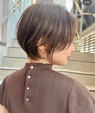 ショート 艶ブラウン/暖色 カラー/髪質改善みほのヘアスタイル
