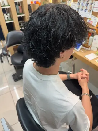 ショート パーマ メンズ パーマ/ハイトーン /吉田眞のヘアスタイル