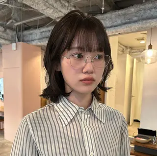 ミディアム カラー ヘアアレンジ 🎀suzuna 透明感colorのヘアスタイル