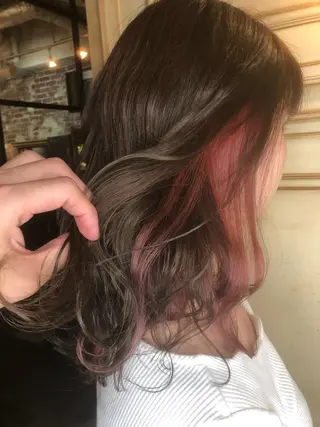 ミディアム カラー 藤木 雅俊のヘアスタイル