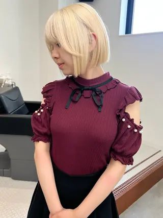 ミディアム いざわりお /梅田/ブリーチのヘアスタイル