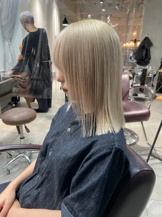 ミディアム カラー 💜ハイトーン💛 マジカルかいちゃんのヘアスタイル