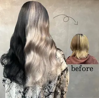 ロング ❤️‍🔥シールエク ＋カラー京❤️‍🔥のヘアスタイル