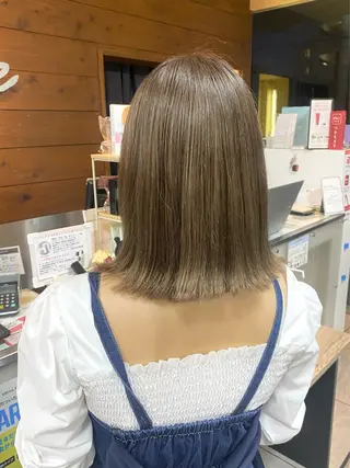 ミディアム カラー パーマ ヘアアレンジ マツエク・マツパ インナー×縮毛矯正 ピンクカラー澤井里菜のヘアスタイル