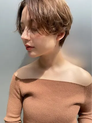 ショート カラー パーマ ケアカラー×髪質改善 🌙OKUBO🌙のヘアスタイル