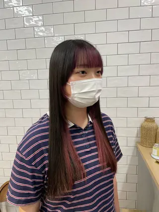 ロング カラー 榎本 姫那乃のヘアスタイル