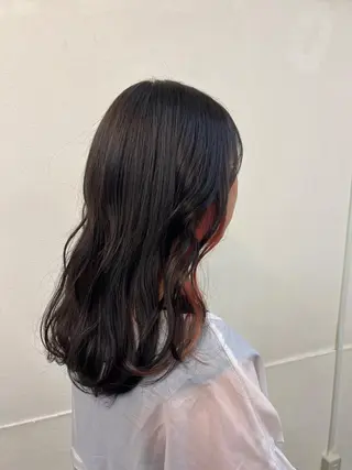 ミディアム インヘアー/美容院 /下伊福店/﨑山瑠依のヘアスタイル