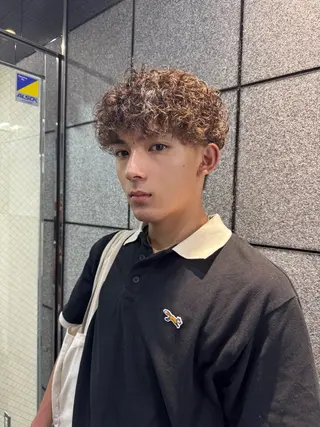 パーマ メンズ Peyp博多 SORAモデル募集のヘアスタイル