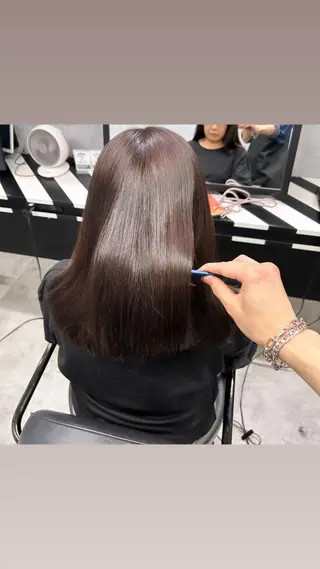 セミロング 縮毛矯正・髪質改善 特化 出納 直起のヘアスタイル