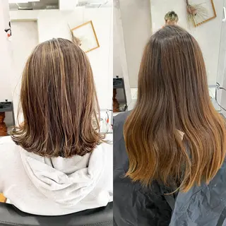 ミディアム カラー ⭐️ショート⭐️美髪 矯正⭐️水口陸のヘアスタイル