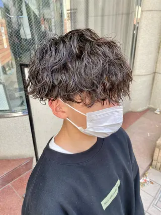 ショート パーマ メンズ 酸スト/フェザー パーマ/三谷海斗のヘアスタイル