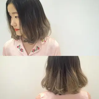 ショート ミディアム セミロング カラー ハイトーン×髪質改善 KENTAのヘアスタイル