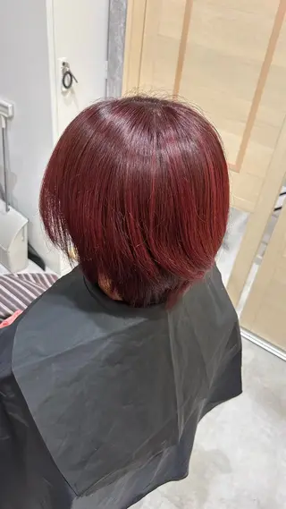 ミディアム カラー 似合わせ 顔周りYUUGAのヘアスタイル