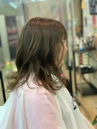 セミロング ヘアアレンジ 春日部　間庭 寛貴のヘアスタイル