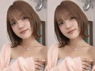 ミディアム すずか ／艶感カラー🪽🫧のヘアスタイル