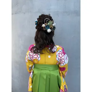 セミロング ヘアアレンジ 🦋エクステ/透明感 カラー🦋宮川莉央のヘアスタイル