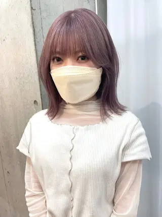 ミディアム カラー SHOTO ハイトー ン/ブロンドカラーのヘアスタイル
