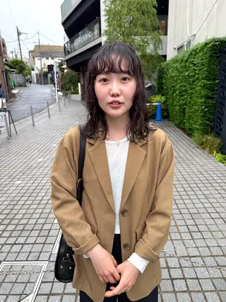 ロング カラー パーマ/透明感カラー /ボブ/吉田一生のヘアスタイル