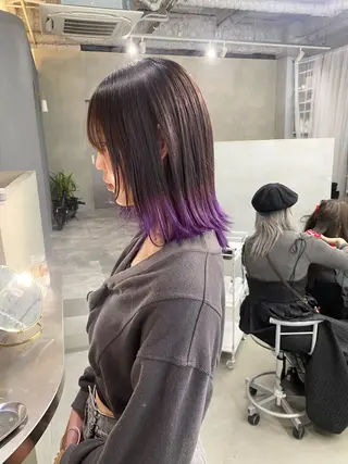 ミディアム カラー 前橋 姫奈のヘアスタイル