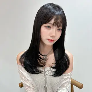 セミロング 原宿/韓国レイヤー ボブ/顔周りYasuのヘアスタイル