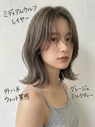 ミディアム 口コミ150件超え 💬☘️笹岡航太のヘアスタイル