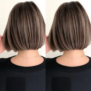 ショート カラー 小顔ボブ jilblanカホのヘアスタイル